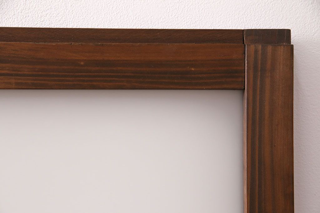 アンティーク建具　木の味わいを活かした空間づくりにおすすめなガラス戸2枚セット(窓、引き戸、建具)(R-048144)