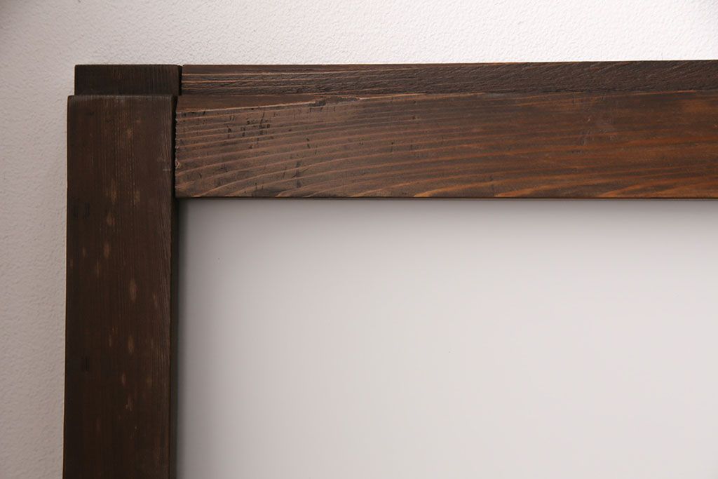 アンティーク建具　木の味わいを活かした空間づくりにおすすめなガラス戸2枚セット(窓、引き戸、建具)(R-048144)