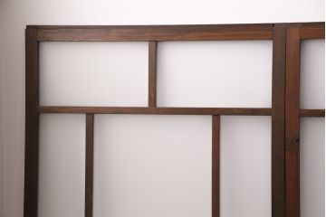アンティーク建具　木の味わいを活かした空間づくりにおすすめなガラス戸2枚セット(窓、引き戸、建具)(R-048144)