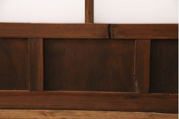 アンティーク建具　木の味わいを活かした空間づくりにおすすめなガラス戸2枚セット(窓、引き戸、建具)(R-048144)