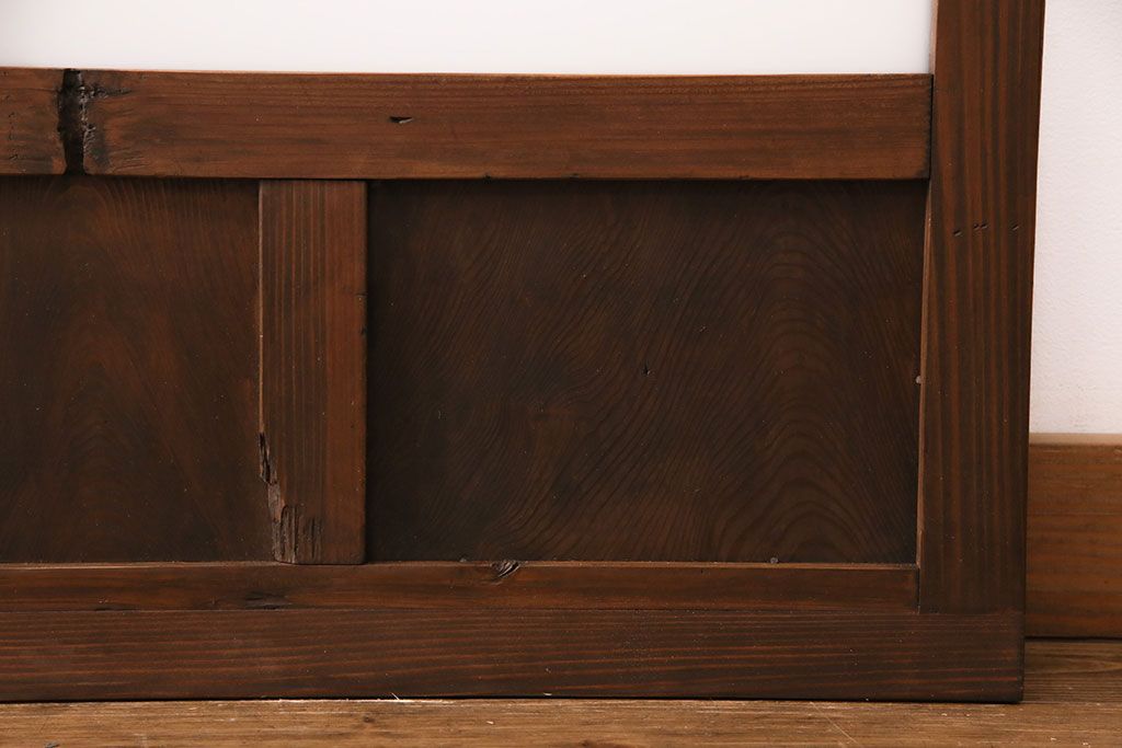 アンティーク建具　木の味わいを活かした空間づくりにおすすめなガラス戸2枚セット(窓、引き戸、建具)(R-048144)