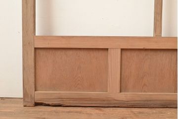 アンティーク建具　木の味わいを活かした空間づくりにおすすめなガラス戸2枚セット(窓、引き戸、建具)(R-048144)
