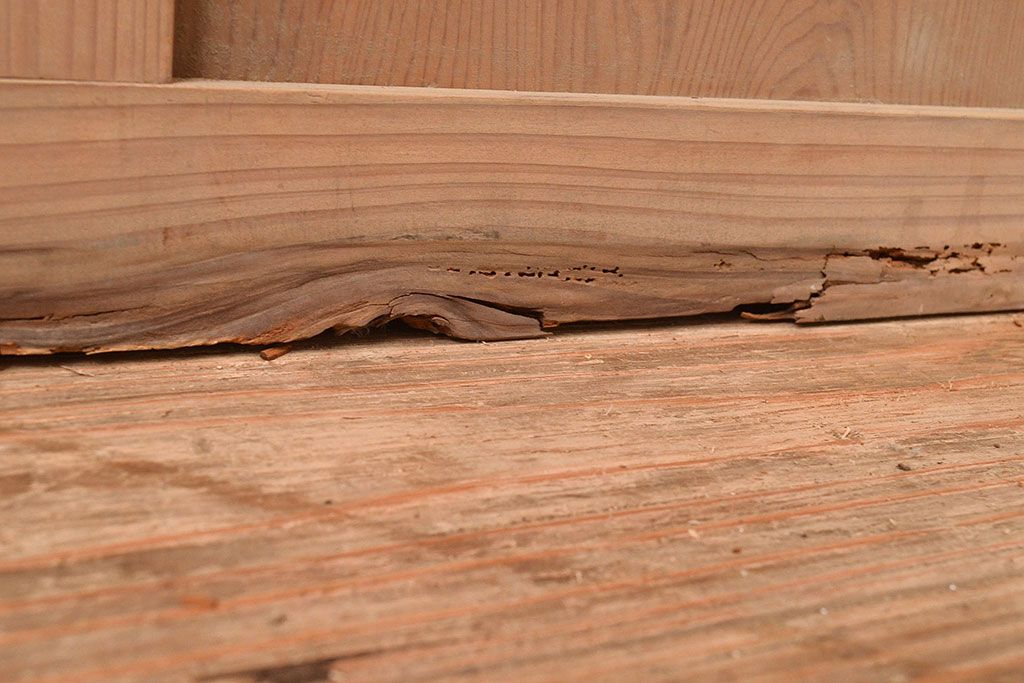 アンティーク建具　木の味わいを活かした空間づくりにおすすめなガラス戸2枚セット(窓、引き戸、建具)(R-048144)