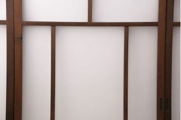 アンティーク建具　木の味わいを活かした空間づくりにおすすめなガラス戸2枚セット(窓、引き戸、建具)(R-048144)