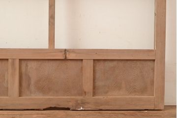アンティーク建具　木の味わいを活かした空間づくりにおすすめなガラス戸2枚セット(窓、引き戸、建具)(R-048144)