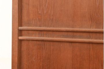 アンティーク建具　モールガラスがノスタルジックな雰囲気を高めるヒノキ材製のドア(扉、建具)(R-048145)