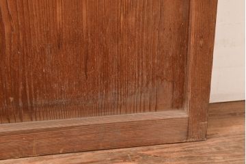 アンティーク建具　モールガラスがノスタルジックな雰囲気を高めるヒノキ材製のドア(扉、建具)(R-048145)