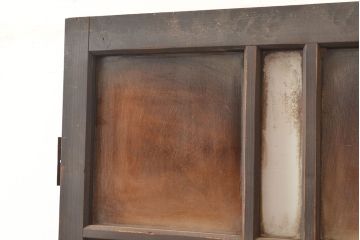 和製アンティーク　レトロな趣たっぷりなガラス扉(木製ドア、建具)(R-048146)