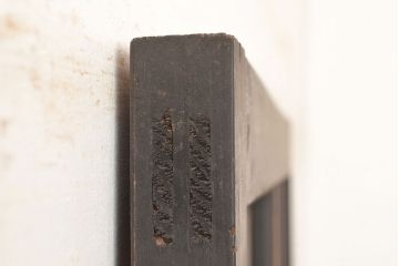 和製アンティーク　レトロな趣たっぷりなガラス扉(木製ドア、建具)(R-048146)