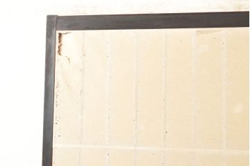 アンティーク建具　昭和初期　黒い框がモダンな印象を高める障子戸2枚セット　(R-048150)