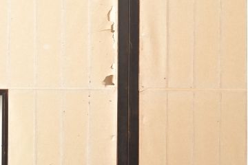 アンティーク建具　昭和初期　黒い框がモダンな印象を高める障子戸2枚セット　(R-048150)