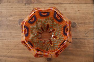 ビンテージ照明　ベネチアンガラス?　幻想的なムードを演出するペンダントライト(天井照明、吊り下げ照明、ヴェネチアングラス)(R-048160)