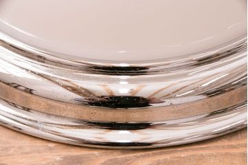 ヴィンテージ照明　昭和レトロ　半球型のフォルムがレトロで可愛らしい大振りの天井照明(シーリングライト、ビンテージ)(R-048164)