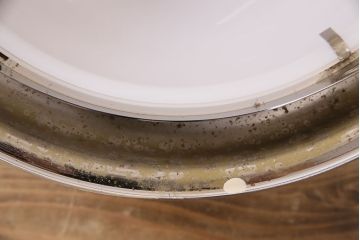 ヴィンテージ照明　昭和レトロ　半球型のフォルムがレトロで可愛らしい大振りの天井照明(シーリングライト、ビンテージ)(R-048164)