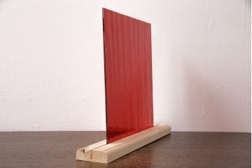 非売品　リメイク用ガラスパーツ　アクセントになるカラーガラス　レッドウォーター(新品ガラス、色ガラス)(R-048169)