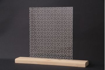 非売品　リメイク用ガラスパーツ　ラフジュ工房オリジナル　花菱紋様ガラス(新品ガラス)(R-048172)