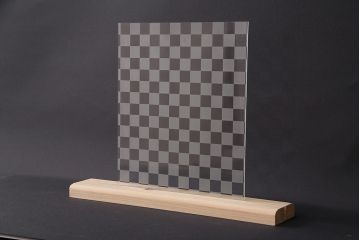 非売品　リメイク用ガラスパーツ　ラフジュ工房オリジナル　市松紋様ガラス(新品ガラス)(R-048173)