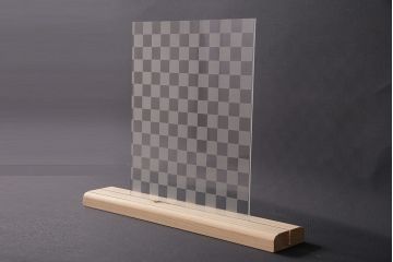 非売品　リメイク用ガラスパーツ　ラフジュ工房オリジナル　市松紋様ガラス(新品ガラス)(R-048173)
