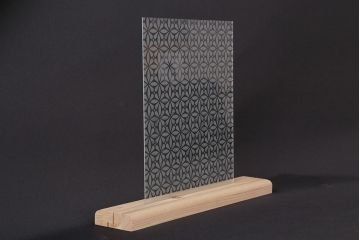 非売品　リメイク用ガラスパーツ　ラフジュ工房オリジナル　変わり花菱紋様ガラス(新品ガラス)(R-048175)
