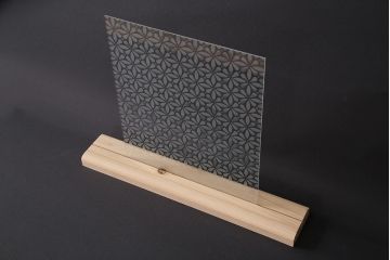 非売品　リメイク用ガラスパーツ　ラフジュ工房オリジナル　変わり花菱紋様ガラス(新品ガラス)(R-048175)