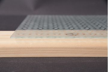 非売品　リメイク用ガラスパーツ　ラフジュ工房オリジナル　変わり花菱紋様ガラス(新品ガラス)(R-048175)