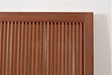 アンティーク建具　モダンな雰囲気漂う裏障子付きの格子戸4枚セット(障子戸、引き戸、建具)(R-048179)