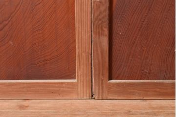 アンティーク建具　モダンな雰囲気漂う裏障子付きの格子戸4枚セット(障子戸、引き戸、建具)(R-048179)