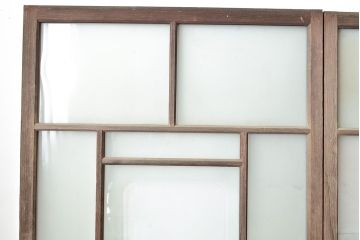 アンティーク建具　大正ロマンな雰囲気漂うガラス戸4枚セット(引き戸、玄関戸、建具)(R-048180)