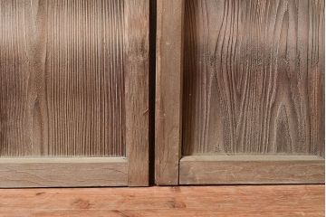 アンティーク建具　大正ロマンな雰囲気漂うガラス戸4枚セット(引き戸、玄関戸、建具)(R-048180)