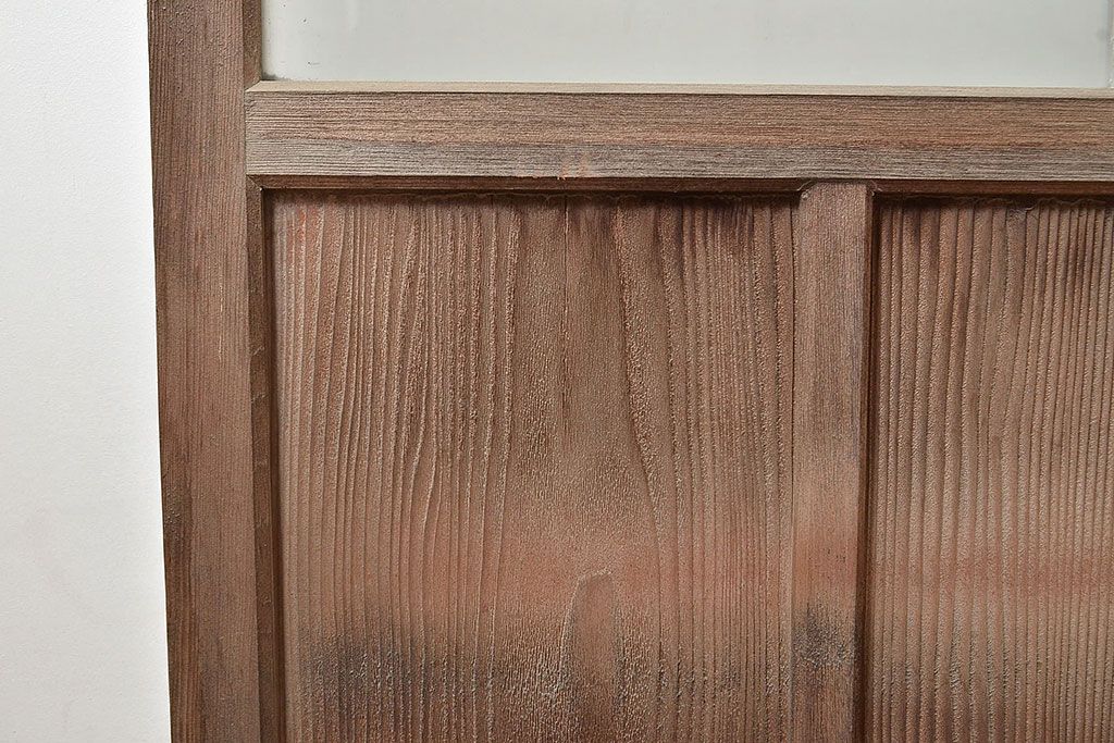 アンティーク建具　大正ロマンな雰囲気漂うガラス戸3枚セット(引き戸、玄関戸、建具)(R-048181)