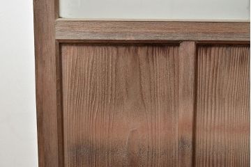 アンティーク建具　大正ロマンな雰囲気漂うガラス戸3枚セット(引き戸、玄関戸、建具)(R-048181)