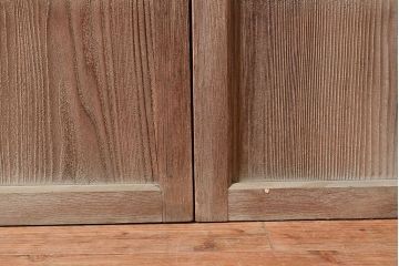 アンティーク建具　大正ロマンな雰囲気漂うガラス戸3枚セット(引き戸、玄関戸、建具)(R-048181)