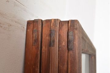 アンティーク建具　大正ロマンな雰囲気漂うガラス戸3枚セット(引き戸、玄関戸、建具)(R-048181)