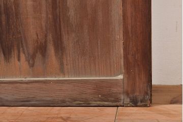 アンティーク建具　大正ロマンな雰囲気漂うガラス戸3枚セット(引き戸、玄関戸、建具)(R-048181)