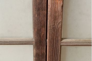 アンティーク建具　大正ロマンな雰囲気漂うガラス戸4枚セット(引き戸、玄関戸、建具)(R-048182)