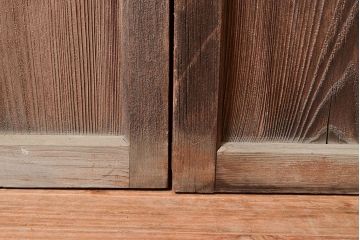 アンティーク建具　大正ロマンな雰囲気漂うガラス戸4枚セット(引き戸、玄関戸、建具)(R-048182)