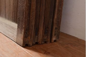 アンティーク建具　大正ロマンな雰囲気漂うガラス戸4枚セット(引き戸、玄関戸、建具)(R-048182)