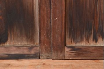 アンティーク建具　大正ロマンな雰囲気漂うガラス戸4枚セット(引き戸、玄関戸、建具)(R-048182)