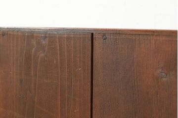 和製アンティーク　前面ケヤキ材　年月を重ねた木の味わいが楽しめる明治期の古い戸棚(収納棚)(R-048185)
