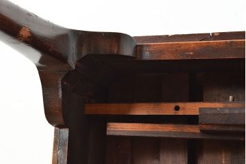 イギリスアンティーク　オーク材　猫脚がお洒落なドローリーフテーブル(エクステンションテーブル、ダイニングテーブル、拡張式テーブル)(R-048187)