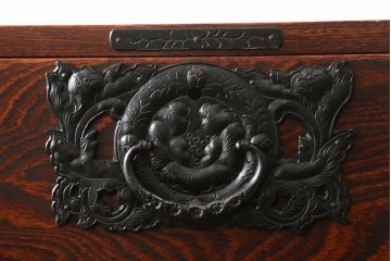 中古　民芸家具　岩谷堂箪笥　迫力のある木目が存在感を放つ衣装タンス(定価約42万円)(引き出し、チェスト)(R-048189)