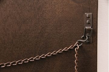 和製アンティーク　シンプルなデザインが様々な空間に取り入れやすい栗材製のミラー(鏡)(R-048192)