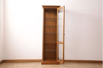 中古　美品　DREXEL HERITAGE(ドレクセルヘリテイジ)のEt Cetera(エトセトラ)シリーズ　高級感を演出する照明付きキャビネット(キュリオケース、飾り棚)(定価約52万円)(R-048194)