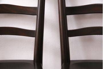 中古　松本民芸家具　シンプルでシックなダイニングチェア2脚セット(イス、椅子)(R-048200)