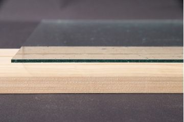 非売品　リメイク用ガラスパーツ　レトロな印象を与える気泡ガラス(ビンテージガラス)(R-048204)