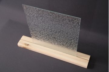 非売品　リメイク用ガラスパーツ　レトロな印象を与える結霜ガラス(新品ガラス)(R-048205)