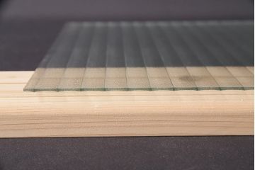 非売品　リメイク用ガラスパーツ　レトロな雰囲気を醸し出す銀モールガラス(アンティークガラス)(R-048206)