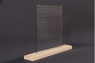 非売品　リメイク用ガラスパーツ　レトロな印象を与えるチェッカーガラス(新品ガラス)(R-048207)