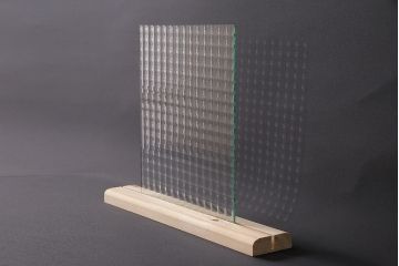 非売品　リメイク用ガラスパーツ　レトロな印象を与えるチェッカーガラス(新品ガラス)(R-048207)