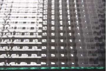 非売品　リメイク用ガラスパーツ　レトロな印象を与えるチェッカーガラス(新品ガラス)(R-048207)